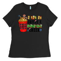 Black I Run On Coffee & Christmas Cheer Ladies Tee - CowhideDigitalArt