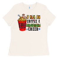 Bone I Run On Coffee & Christmas Cheer Ladies Tee - CowhideDigitalArt