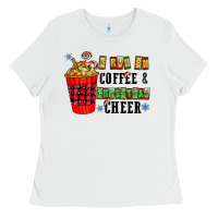 I Run On Coffee & Christmas Cheer Ladies Tee | Teevron