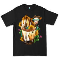 Black simmental cow bobba cup Premium Tee - FaDigitalArtStudio