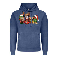 Vintage Denim christmas baby calf coffee cups Vintage Hoodie - Jasminsmagicworld