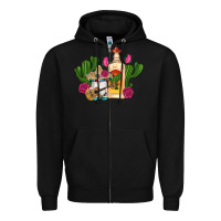 Black mexican tequila gnomes guitar roses cactus serape Zipper Hoodie - Artiststas