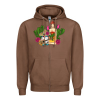 Chestnut mexican tequila gnomes guitar roses cactus serape Zipper Hoodie - Artiststas