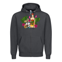 Smoke mexican tequila gnomes guitar roses cactus serape Zipper Hoodie - Artiststas