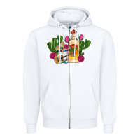 White mexican tequila gnomes guitar roses cactus serape Zipper Hoodie - Artiststas