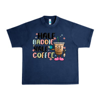 Navy half baddie half coffee Urban Heavy Tee - MaliasSmallBusiness