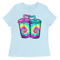 Baby Blue tie dye loaded tea Ladies Tee - JahusDesignShop
