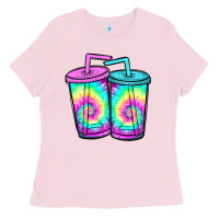 Bubblegum Pink tie dye loaded tea Ladies Tee - JahusDesignShop
