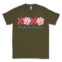 Army Green xoxo hugs and kisses Classic Tee - MaliasSmallBusiness
