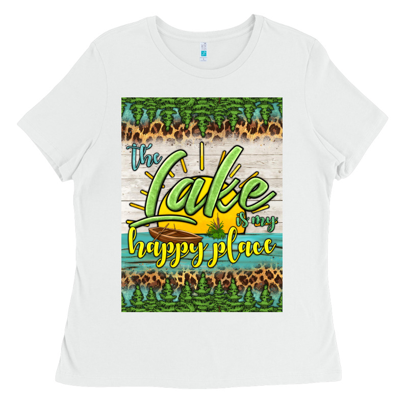 The Lake Is My Happy Place Air Freshener Ladies Tee by HRA Design Shop | Teevron