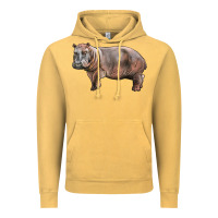 Vintage Mustard hippopotamus Vintage Hoodie - LillyAllenDesigns