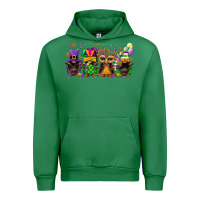 Emerald Mardi Gras afro gnomies Urban Hoodie - FaDigitalArtStudio