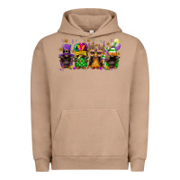 Pigment Burro Mardi Gras afro gnomies Urban Hoodie - FaDigitalArtStudio