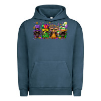 Pigment Midnight Navy Mardi Gras afro gnomies Urban Hoodie - FaDigitalArtStudio