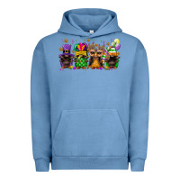 Pigment Pebble Blue Mardi Gras afro gnomies Urban Hoodie - FaDigitalArtStudio