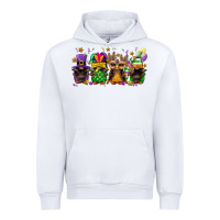 White Mardi Gras afro gnomies Urban Hoodie - FaDigitalArtStudio