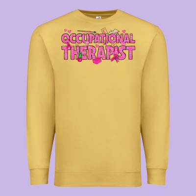 Breast Cancer Occupational Therapist Premium Sweatshirt Designed By Texasbilliewilder
