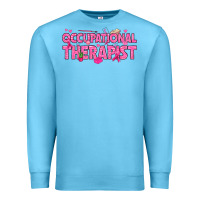 Ocean Blue breast cancer occupational therapist Premium Sweatshirt - texasbilliewilder