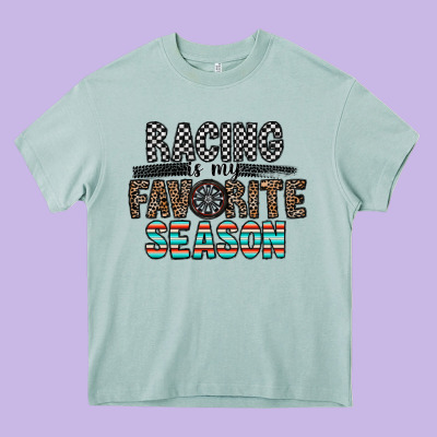 Racing Is My Favorite Season Heavy Core Tee Designed By Cowhidedigitalart