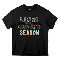 Black racing is my favorite season Heavy Core Tee - CowhideDigitalArt