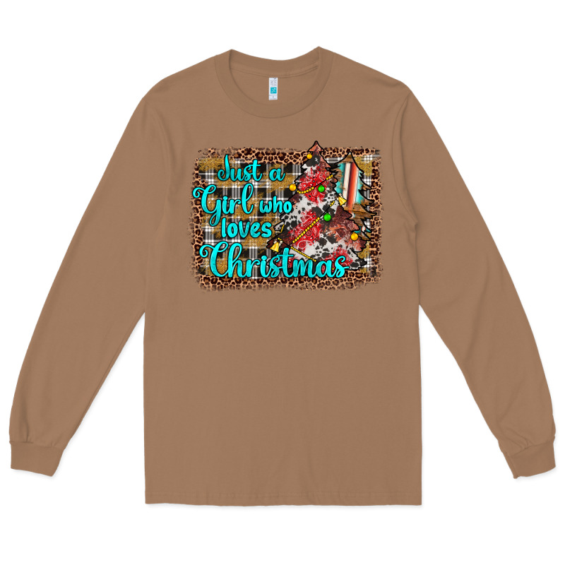Just A Girl Who Loves Christmas Long Sleeve Tee by JahusDesignShop | Teevron