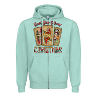 Seafoam dont stop believin christmas Zipper Hoodie - SublimationCraftShop