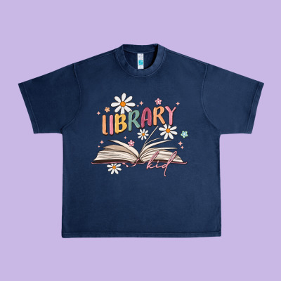 Library Kid Urban Heavy Tee Designed By Maliassmallbusiness