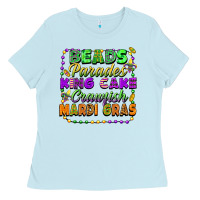 Baby Blue beads parades king cake crawfish mardi gras Ladies Tee - FaDigitalArtStudio