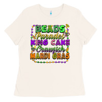 Bone beads parades king cake crawfish mardi gras Ladies Tee - FaDigitalArtStudio