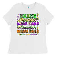 White beads parades king cake crawfish mardi gras Ladies Tee - FaDigitalArtStudio