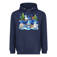 Navy snow gnome truck Heavyweight Hoodie - texasbilliewilder