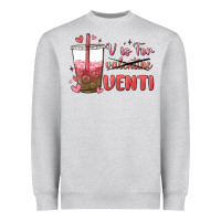 Heather Grey v is for valentine venti Heavyweight Sweatshirt - MaliasSmallBusiness