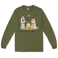 Army Green o come let us adore him Long Sleeve Tee - MaliasSmallBusiness