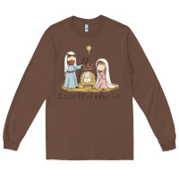 Chestnut o come let us adore him Long Sleeve Tee - MaliasSmallBusiness