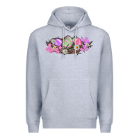 Heather Grey Easter eggs and crown of thorns Easter Day Premium Hoodie - HowdyJamesFarm