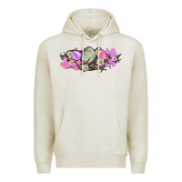 Oatmeal Heather Easter eggs and crown of thorns Easter Day Premium Hoodie - HowdyJamesFarm