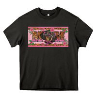 Asphalt danchshund mom license plate template Heavy Core Tee - BarkalooDesign