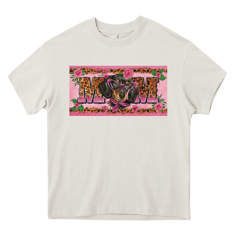 Danchshund Mom License Plate Template Heavy Core Tee by BarkalooDesign | Teevron