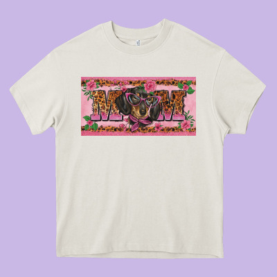 Danchshund Mom License Plate Template Heavy Core Tee Designed By Barkaloodesign