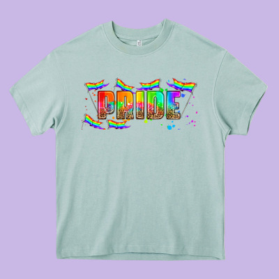 Lgbtq Pride  Libbey Glass Heavy Core Tee Designed By Hra Design Shop