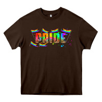 Chocolate Brown lgbtq pride  libbey glass Heavy Core Tee - HRA Design Shop