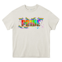 Cream lgbtq pride  libbey glass Heavy Core Tee - HRA Design Shop