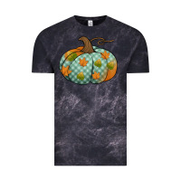 Cloud Black blue plaid autumn pumpkin Vintage Tee - Jasminsmagicworld
