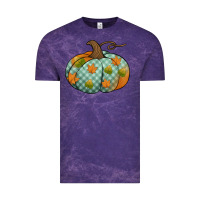 Cloud Purple blue plaid autumn pumpkin Vintage Tee - Jasminsmagicworld