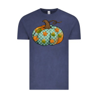 Vintage Denim blue plaid autumn pumpkin Vintage Tee - Jasminsmagicworld