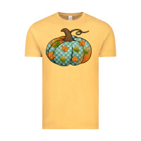 Vintage Mustard blue plaid autumn pumpkin Vintage Tee - Jasminsmagicworld