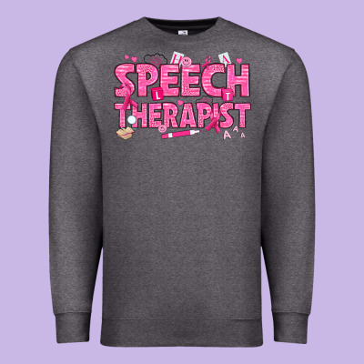Breast Cancer Speech Therapist Premium Sweatshirt Designed By Texasbilliewilder