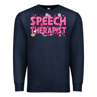 Navy breast cancer speech therapist Premium Sweatshirt - texasbilliewilder