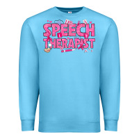 Ocean Blue breast cancer speech therapist Premium Sweatshirt - texasbilliewilder