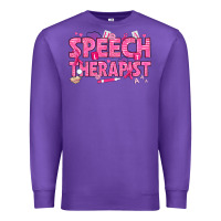 Purple breast cancer speech therapist Premium Sweatshirt - texasbilliewilder